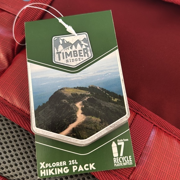 Timber Ridge Xplorer 25L Hiking Pack, Red - Picture 3 of 7